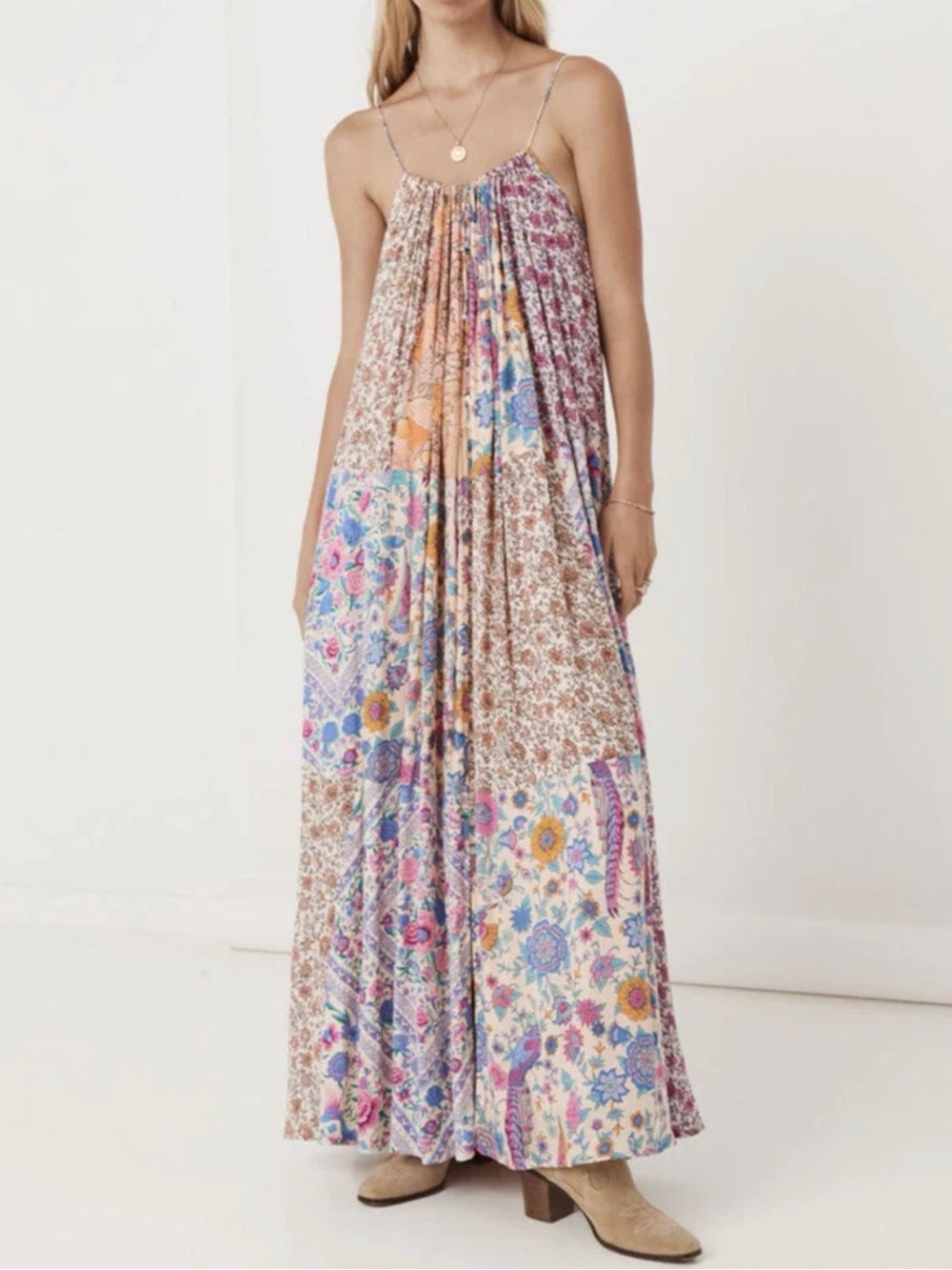 Spell & The Gypsy Collective Renew Patchwork Maxi Dress NWT Large